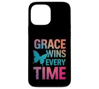 Grace Wins Every Time Citation Religieuse Foi chrétienne Coque pour iPhone 13 Pro Max