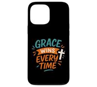 Grace Wins Every Time - Citation Vintage Christian Faith Coque pour iPhone 13 Pro Max
