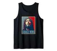Grace Wins Jésus-Christ Chrétien Pâques Foi Espoir Débardeur