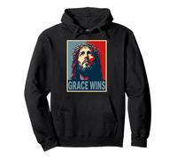 Grace Wins Jésus-Christ Chrétien Pâques Foi Espoir Sweat à Capuche