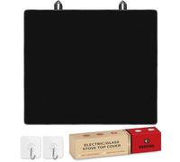 GRACEALL Housse de cuisson en vitrocéramique résistante à la chaleur, tapis de protection pour table de cuisson de 61 x 53 cm pour plaque de cuisson en vitrocéramique de 30 pouces avec poignées, noir
