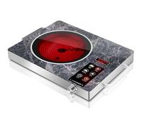 GRACEALL Plaque Chauffante Infrarouge 3500W, Réchaud Électrique à Un Feu, Plaque de Cuisson Portable avec Prise, Réglable en Température, Idéal pour Cuisine et Camping