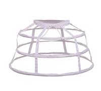 GRACEART 3 Jupe de Cerceau Jupon Sacoche Cage Jupe bordereaux de Mariage (Blanc) Taille Unique