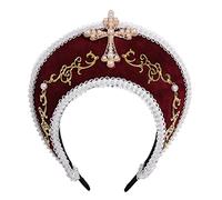 GRACEART Anne Boleyn - Bonnet élisabéthain Tudor Coronet Hood Hat