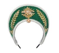 GRACEART Anne Boleyn Chapeau, coiffe élisabéthaine Tudor Coronet Capot Style-4 (vert)