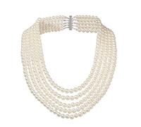 GRACEART Anne Boleyn Collier ras du cou avec fausses perles vintage