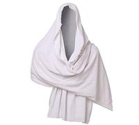 GRACEART Châle Écharpe Post-Apocalyptique Capuche Chaman Ceinture Costume Médiéval, 10 - Blanc, One Size