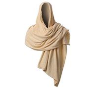 GRACEART Châle post-apocalyptique châle châle shaman capote médiéval costume écharpe, 08-beige, taille unique
