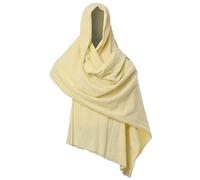 GRACEART Châle post-apocalyptique, médiéval, shaman, capote, écharpe, Jaune Clair, taille unique