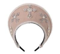 GRACEART Chapeau Anne Boleyn Couvre-chef Couvre-chef élisabéthain Couronne Tudor Coronet Capuche