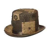 GRACEART Chapeau Steampunk Vintage Avec Engrenages et Rivets - Haut de Forme