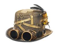 GRACEART Chapeau Steampunk Vintage Avec Engrenages et Rivets - Haut de Forme