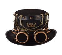 GRACEART Chapeaux haut-de-forme steampunk avec lunettes (différents styles), Style 19, L-61cm