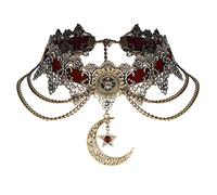 GRACEART Collier ras du cou en dentelle vintage steampunk pour femme, One Size, ruban, strass, dentelle, alliage, Strass