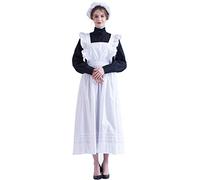 GRACEART Costume de Femme de Chambre Victorienne avec tablier (Tissu de Coton Pur) (M)