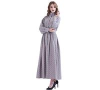 GRACEART Costume de Femme de Chambre Victorienne Déguisements (Tissu de Coton Pur) (Gris, L)