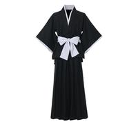 GRACEART Costume traditionnel de samouraï Hakama Kurosaki pour cosplay - Cape noire, noir, Medium