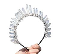 GRACEART Cristal Quartz Tiare Sirène couronne Bandeau (Blanc)