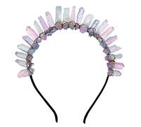 GRACEART Cristal Quartz Tiare Sirène couronne Bandeau (Couleur arc-en-ciel)