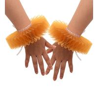GRACEART Elizabéthan Poignet à volants pour déguisement - Jaune - Taille unique