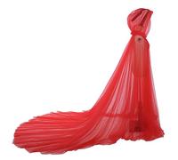 GRACEART Femme Tüll Cape de Mariée pour Mariage Soirée Longueur Mousseline (Rouge)