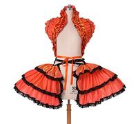 GRACEART Femmes Steampunk Jupes Gothique Écharpe Déguisement Accessoires pour Carnaval Mardi Gras Halloween (Orange)