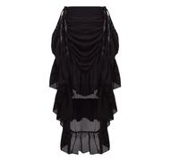 GRACEART Femmes Victorien Steampunk Jupe (XX-Large, Noir)