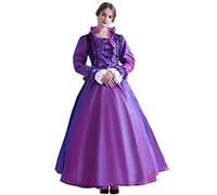 GRACEART Femmes Victorienne Robe avec Jupon Medieval Carnaval Vêtements (M, Violet)