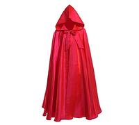 GRACEART Halloween Party Cape Longue avec Capuche en Cosplay Costume (Rose rouge)