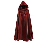 GRACEART Halloween Party Cape Longue avec Capuche en Cosplay Costume (Vin rouge)