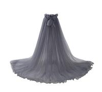 GRACEART Jupe Longue de Mariée en Tulle pour Femme avec Nœud pour Mariage (Noir)