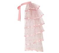 Graceart Jupe tutu steampunk en dentelle avec ceinture, noir, Rose/argenté, taille unique