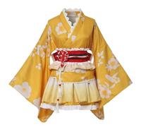 GRACEART Kimono japonais Yukata - Costume Anime Cosplay - Jaune - Taille XXL