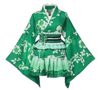 GRACEART Kimono japonais Yukata - Costume Anime Cosplay - Vert - XXL