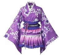 GRACEART Kimono japonais Yukata - Costume Anime Cosplay - Violet - Taille L