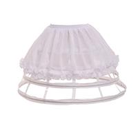 GRACEART Lolita 4 cerceaux Jupon Sacoche Cage Jupe Nuptiale Cosplay Cerceau Jupe (Blanc)