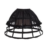 GRACEART Lolita 4 cerceaux Jupon Sacoche Cage Jupe Nuptiale Cosplay Cerceau Jupe (Noir)