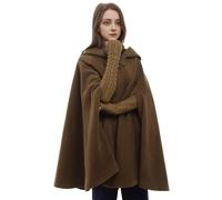 GRACEART Longue Cape à Capuche Poncho Veste Blouson Manteau Robes Chaude