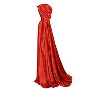 GRACEART Médiévale Cape à Capuche Poncho avec Capuchon Longue Adulte Déguisement Costume Halloween (rouge)
