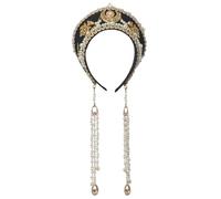 GRACEART Perle Collier Faux Anne Boleyn, Style 2 (Noir), M