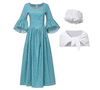 GRACEART Pioneer Robe Coloniale Femme Costume (L, Blue)