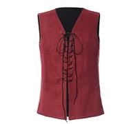 GRACEART Renaissance Médiéval Gilet Homme Adultes Réversible Gilet Pirate Déguisements