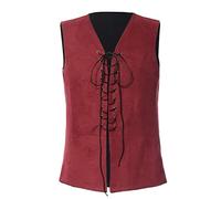 GRACEART Renaissance Médiéval Gilet Homme Adultes Réversible Gilet Pirate Déguisements