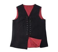 GRACEART Renaissance Médiéval Gilet Homme Adultes Réversible Gilet Pirate Déguisements