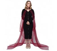 GRACEART Robe de mariée Elfe Cape fée Dame Elfe Reine Princesse Manteau Collier Halloween Cape Costume médiéval (S(Taille du Collier:34 cm), Rouge)