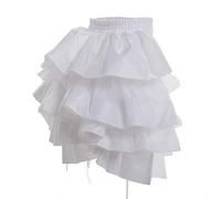 GRACEART Steampunk Bustle Tulle Tutu Vintage Jupe Robe Gothique (S, Blanc)