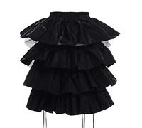 GRACEART Steampunk Bustle Tulle Tutu Vintage Jupe Robe Gothique (S, Noir)