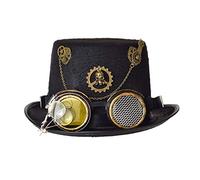 GRACEART Steampunk chapeau Cylindre avec lunettes (circonférence de la tête: 61 cm)