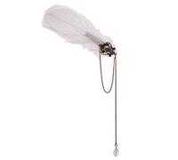 GRACEART Steampunk Équipement Plumes Pince à cheveux (Blanc)