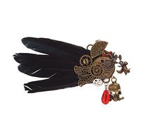 GRACEART Steampunk Gears Feather Epingle à Cheveux